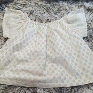 Peek Cream and Gold Swing Blouse